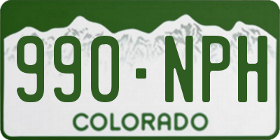 CO license plate 990NPH