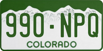 CO license plate 990NPQ