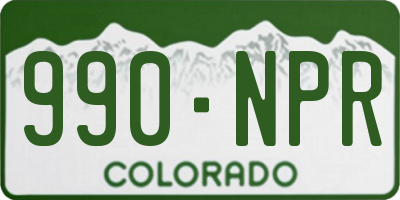 CO license plate 990NPR