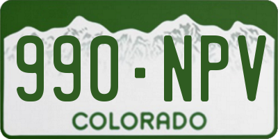 CO license plate 990NPV