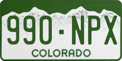 CO license plate 990NPX