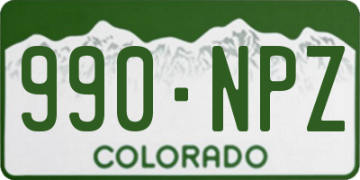 CO license plate 990NPZ