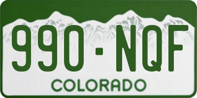 CO license plate 990NQF