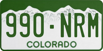 CO license plate 990NRM