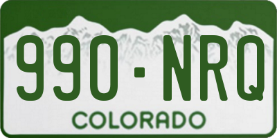 CO license plate 990NRQ