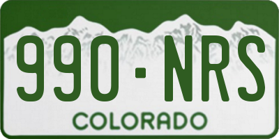 CO license plate 990NRS