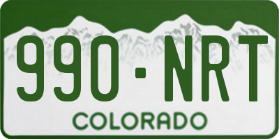 CO license plate 990NRT