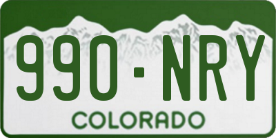 CO license plate 990NRY