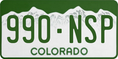 CO license plate 990NSP