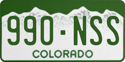 CO license plate 990NSS
