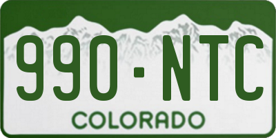 CO license plate 990NTC