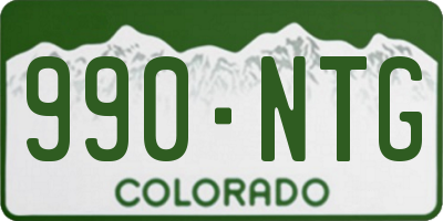 CO license plate 990NTG
