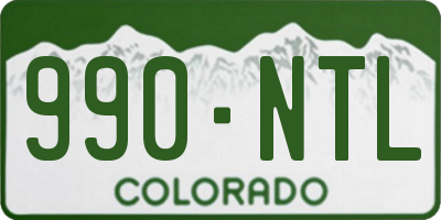 CO license plate 990NTL