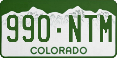 CO license plate 990NTM