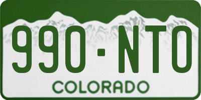 CO license plate 990NTO