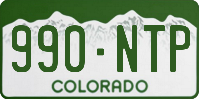 CO license plate 990NTP