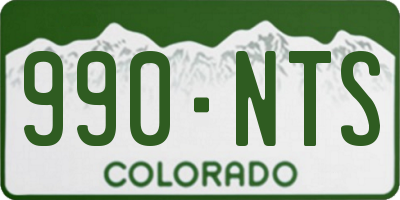 CO license plate 990NTS