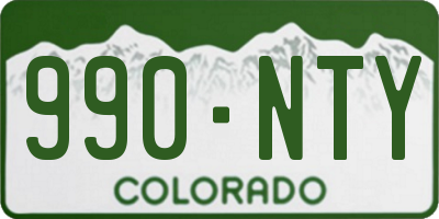 CO license plate 990NTY