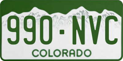 CO license plate 990NVC