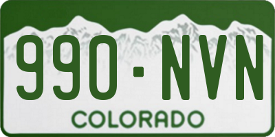 CO license plate 990NVN