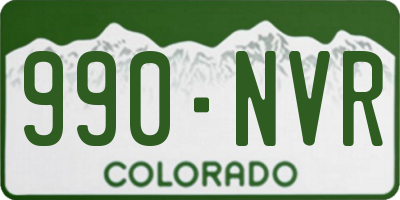 CO license plate 990NVR