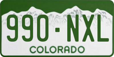 CO license plate 990NXL