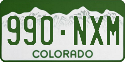 CO license plate 990NXM