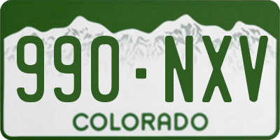 CO license plate 990NXV