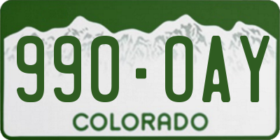 CO license plate 990OAY