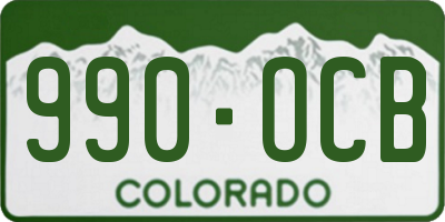 CO license plate 990OCB