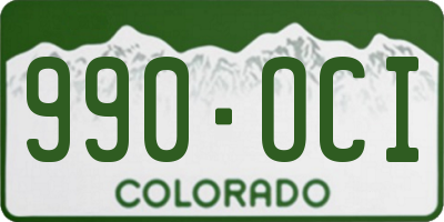 CO license plate 990OCI