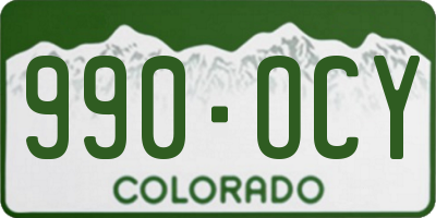 CO license plate 990OCY