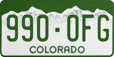 CO license plate 990OFG