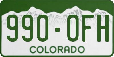 CO license plate 990OFH