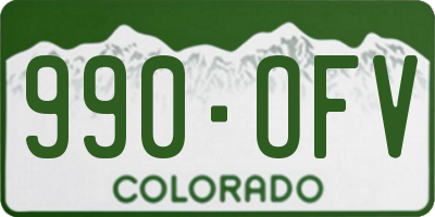 CO license plate 990OFV