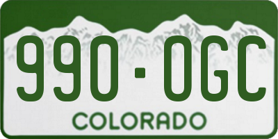 CO license plate 990OGC