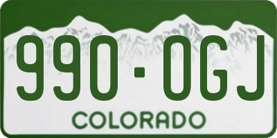CO license plate 990OGJ