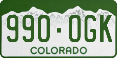 CO license plate 990OGK