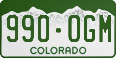 CO license plate 990OGM