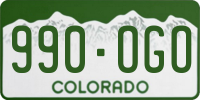 CO license plate 990OGO