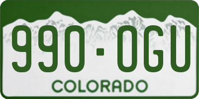 CO license plate 990OGU