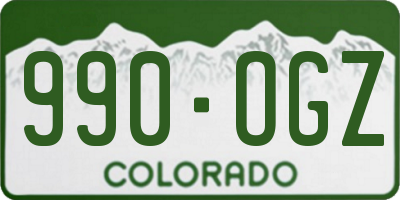 CO license plate 990OGZ
