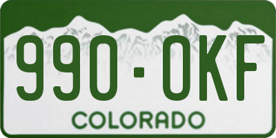 CO license plate 990OKF
