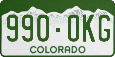CO license plate 990OKG