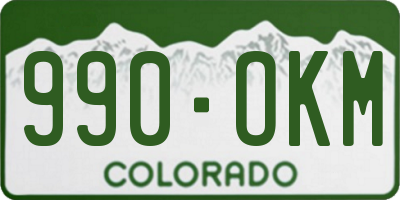 CO license plate 990OKM