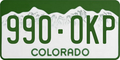 CO license plate 990OKP
