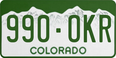CO license plate 990OKR