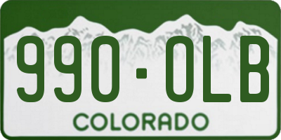 CO license plate 990OLB