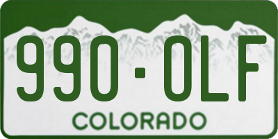 CO license plate 990OLF