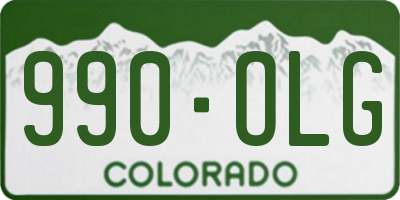 CO license plate 990OLG